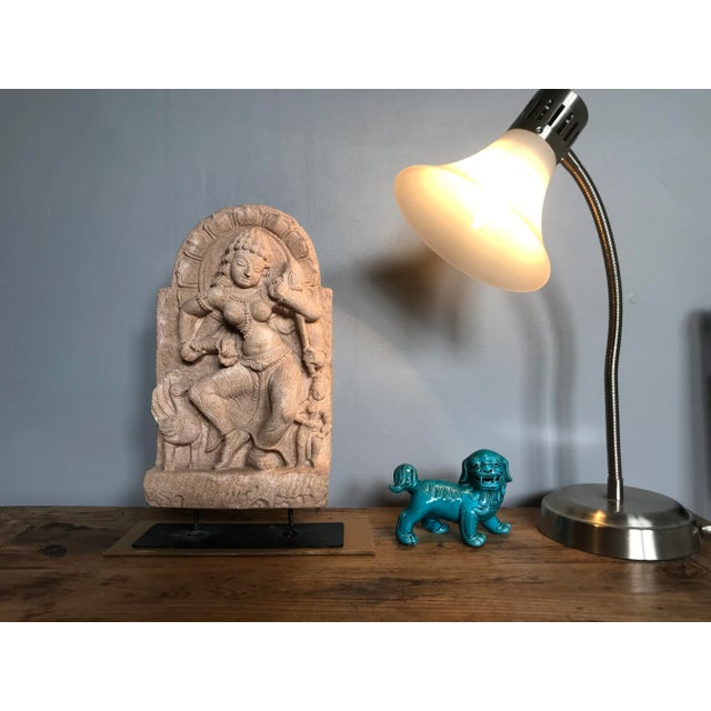 Mid 20th Century South Asian Sandstone Sculpture of Dancing Hindu Goddess For Sale - Image 12 of 12