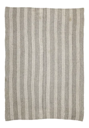 Vintage Turkish Striped Kilim Area Rug - 07'03 X 09'10