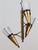 Vintage suspended lamp is a design lamp manufactured in Italy, circa 1950s. Elegant suspended three-lights lamp in...