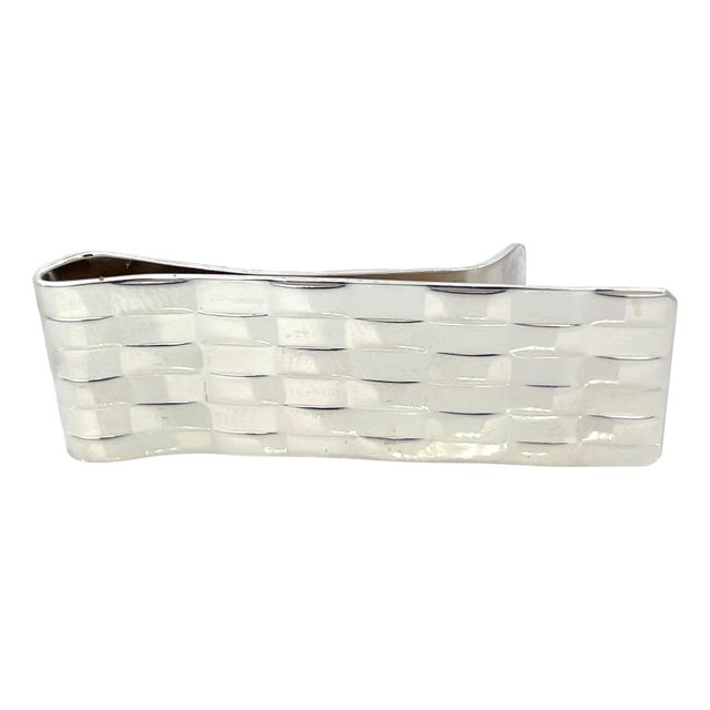 Tiffany & Co Weave Money Clip Sterling Silver 16.6 Grams Estate For Sale