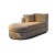 Vintage Modern Chaise Lounge in Off White Chenille For Sale In Providence - Image 6 of 6