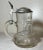 Metal Antique 19th Century Etched Clear Glass Pewter German Lidded Beer Stein Mug For Sale - Image 7 of 13