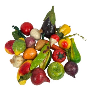 Vintage Handmade Papier Mâche Objects, Set of 23 For Sale