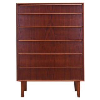 Danish Teak Chest of Drawers, 1970s For Sale