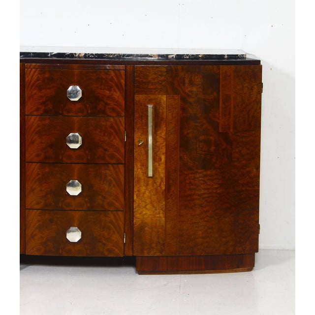 Brown French Art Deco Sideboard, 1930s For Sale - Image 8 of 18