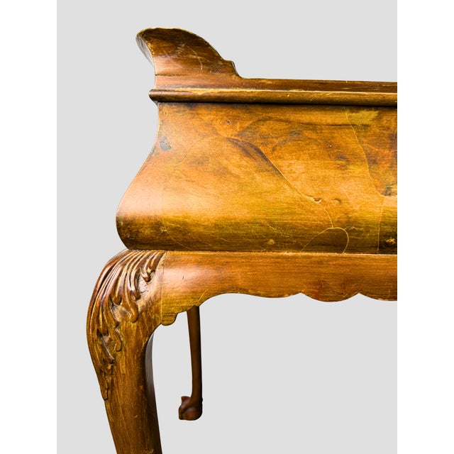 1970s Italian Wood Burl Wood Tea Table One Drawer For Sale - Image 11 of 16