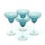 Mid-Century Modern Timeless Classic Teal Crystal Margarita Glasses - Set of 4 For Sale - Image 3 of 8