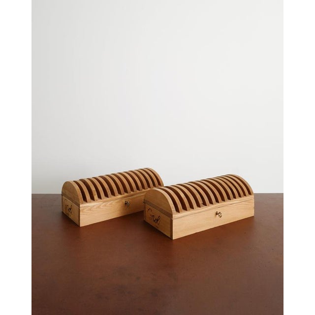 Wood Italian Mid Century Decorative Wooden Boxes by Mario Ceroli for Poltronova, 1970s, Set of 2 For Sale - Image 7 of 7