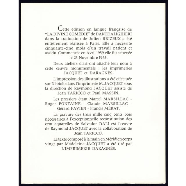 Printmaking Materials 1963 Dalí Divine Comedy Engraving Paradis Chant 21 "L'Escalier Céleste" (The Celestial Staircase) For Sale - Image 7 of 8