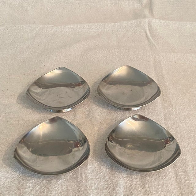 Danish Modern Stainless Steel Denmark 4 Candle Holders and 4 Tea Light Holders - Set of 8 For Sale - Image 10 of 12