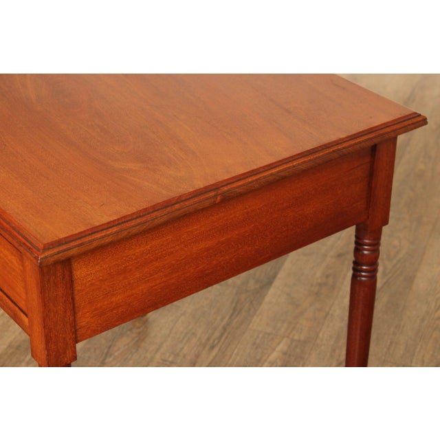 Antique Sheraton Style Mahogany One-Drawer Writing or Side Table For Sale - Image 10 of 12