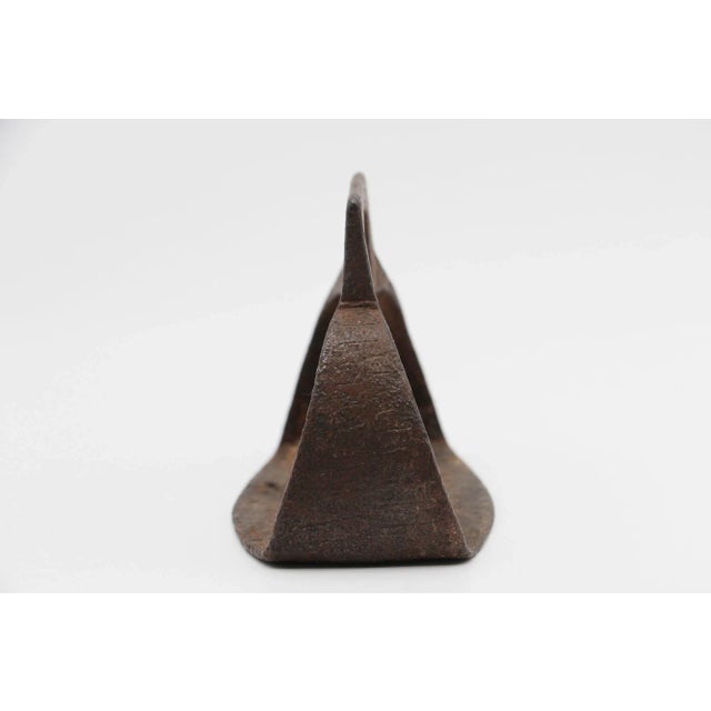 Circa: 19th Century or earlier. Origin: Middle East. Material: Wrought Iron Item condition: One chip on the bottom. Rusty...