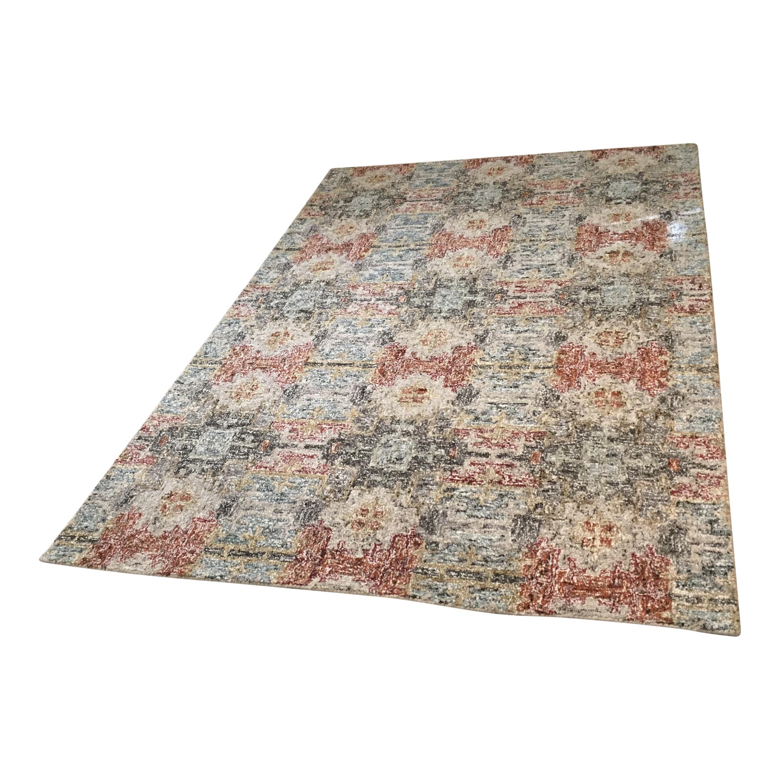 Crate and Barrel Alvarez Garden Hand Tufted Wool Blend Rug 6' x 9