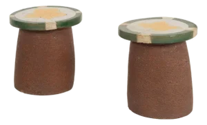 Pair of Ceramic Stools/ End Tables Stan Bitters 1975c