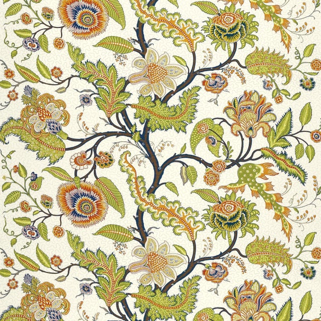 Sample - Schumacher Sinhala Sidewall Wallpaper in Bittersweet For Sale