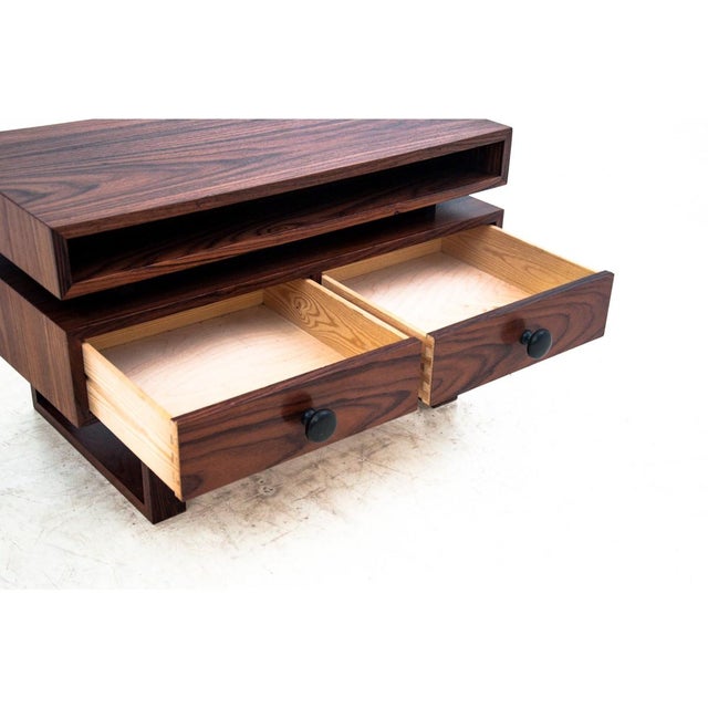 Wood Rosewood Mirror and Commode, 1960s, Set of 2 For Sale - Image 7 of 13