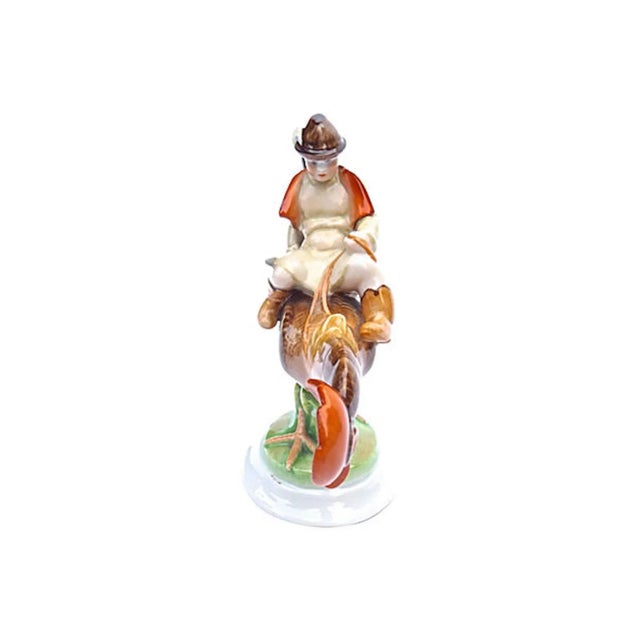 Herend 20th Century Herend Boy Riding a Rooster Figurine For Sale - Image 4 of 6