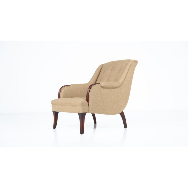 Lounge Chairs in Wood and Upholstery, 1920s, Set of 2 For Sale - Image 11 of 18