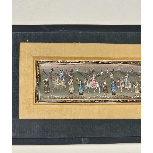 A vintage Indian miniature of a procession, circa 1970.