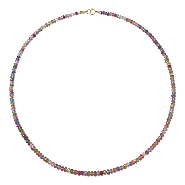 Mixed Tourmaline Graduated Necklace For Sale