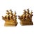 Antique Bronze Gilded Bookend Sailing Boat 1803 Galleon Time of Elizabeth Stamp For Sale