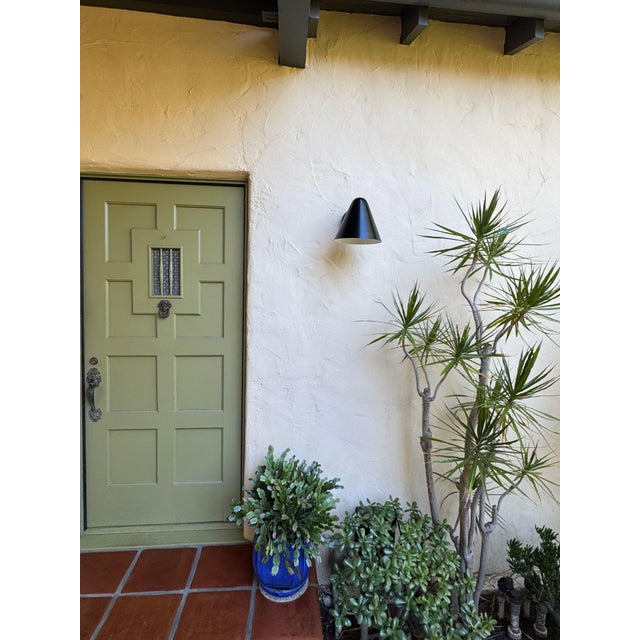 'ZuZu' Black Painted Brass Wall Sconce in the Style of Jacques Biny An exclusive made for U.S. and UL listed wall sconce...