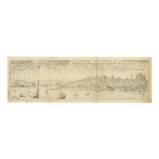 George Sandys, Prospect of the Grand Signior’s Seraglio from Galata Constantinople, 1673, Paper For Sale