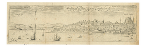 George Sandys, Prospect of the Grand Signior’s Seraglio from Galata Constantinople, 1673, Paper