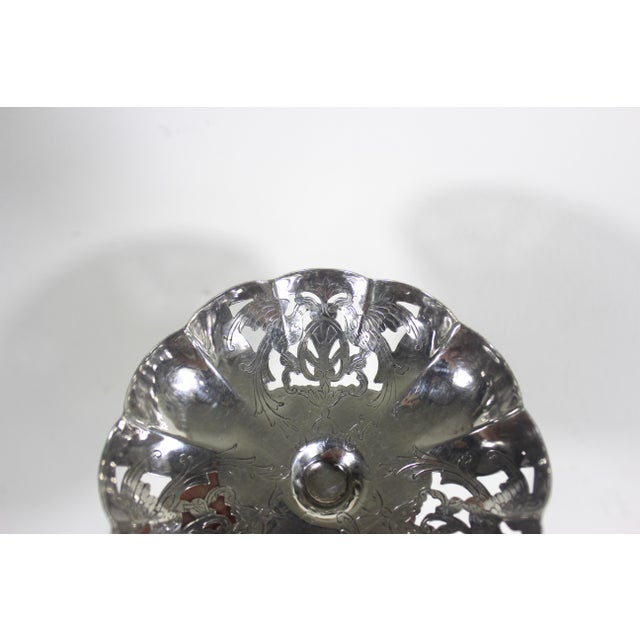 1910 Victorian Silver Plate Phoenix and Shield Ring or Candy Dish English Silverplate For Sale - Image 14 of 16