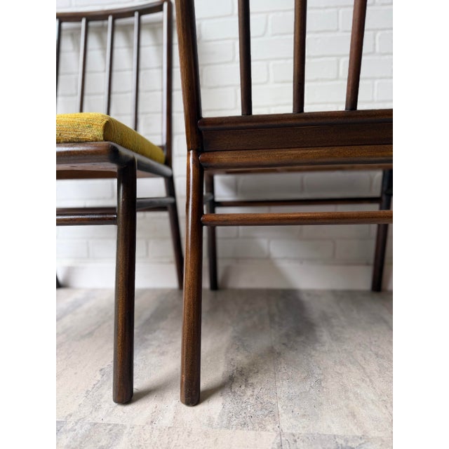 Ebony Th Robsjohn Gibbings for Widdicomb Ebonized Dining Chairs For Sale - Image 8 of 8