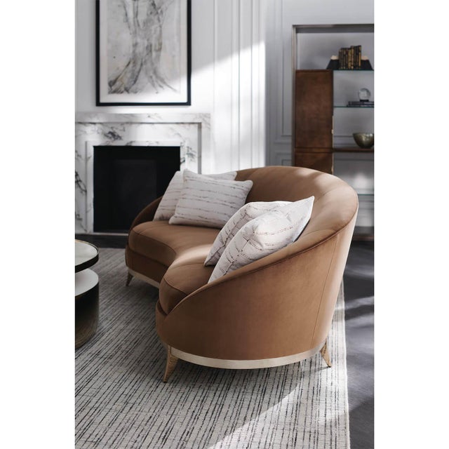 Wood Art Deco Kidney Sofa For Sale - Image 7 of 7