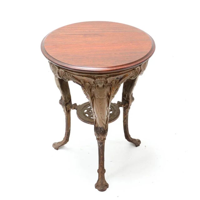 Victory Cast Iron Pub Table with Padouk Top, 1900s For Sale - Image 4 of 11