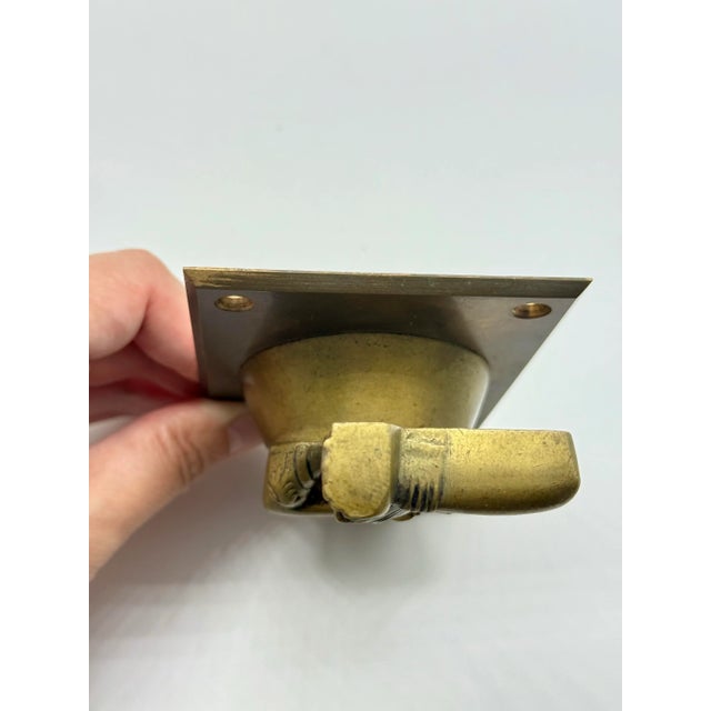 Vintage Indian Brass Dancing Woman Door Handles (Pair) For Sale - Image 10 of 12