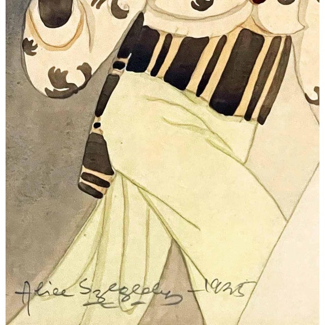 Female Figure With Attendant by Alice Szegedy (Hungarian, 20th C). For Sale - Image 4 of 4