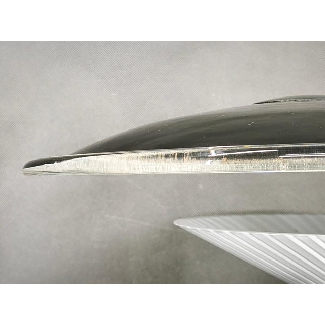 Black Space Age Italian Murano Glass Table Lamp by Leucos, 1970s For Sale - Image 8 of 13