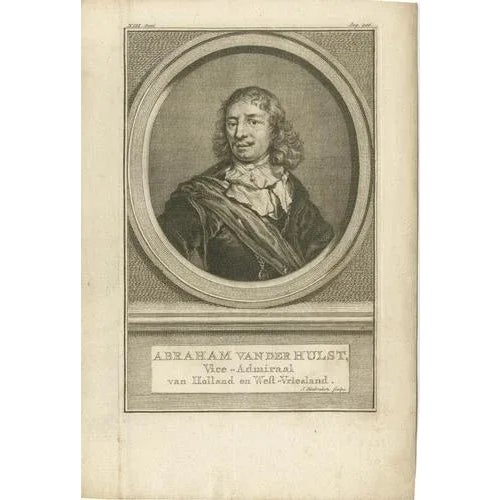 Set of Three Dutch Naval Portraits – Van der Hulst, Kallenberg, and Sweers, c.1700s A finely engraved set of three 18th-...