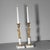 Pair of Empire candlesticks with bronze karyatids and white marble pedestals, crafted by Werner & Mieth in Berlin during...
