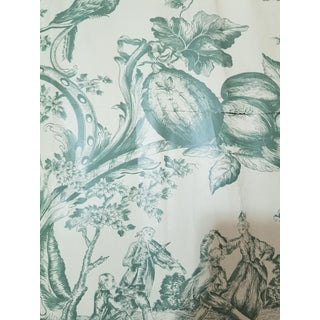 Vintage Designer Green Toile Wallpaper Rolls - Set of 8 For Sale