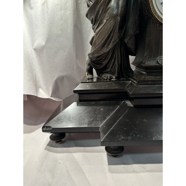 19th Century 19th Century Seth Thomas & Sons Figural Mantel Clock Model No. 8034 For Sale - Image 5 of 13