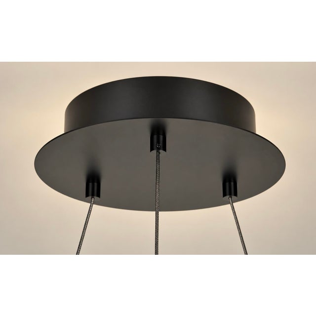 Contemporary Visual Comfort - Grace Contemporary Chandelier in Matte Black & Weathered Oak Wood For Sale - Image 3 of 8