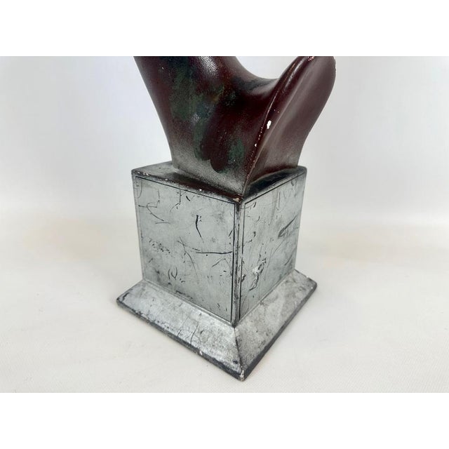 Mid-Century Hand-Crafted Female Head Mannequin Sculpture, 1950s For Sale - Image 6 of 18