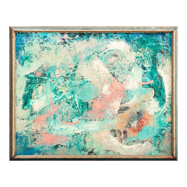 Harold Laynor "Overglow" Abstract Composition Oil For Sale