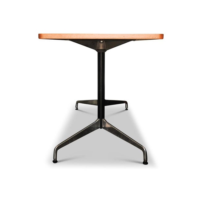 Metal Walnut & Steel Counter Height Table with Rectangular Top on Twin Supports by Charles & Ray Eames for Herman Miller, 1970s For Sale - Image 7 of 10