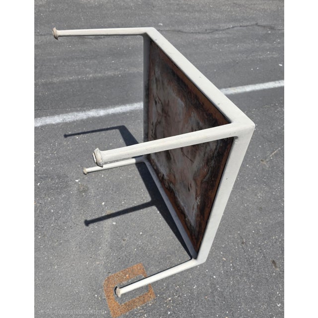 Metal 1970s Richard Schultz Style Knoll Aluminum and Orange Enamel Side-Coffee Table For Sale - Image 7 of 18