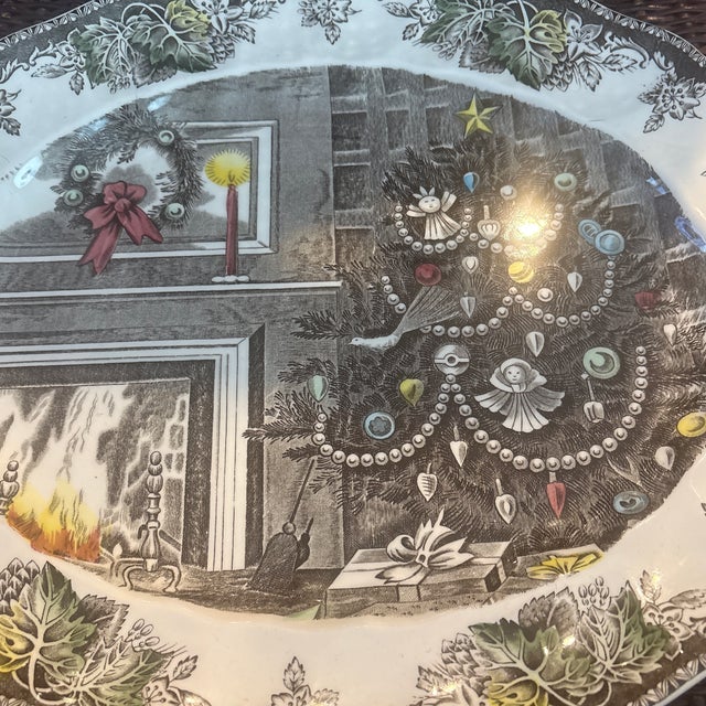 Johnson Brothers Friendly Village Christmas Platter circa 1994-2003. This is a really gorgeous serving platter. It is in...