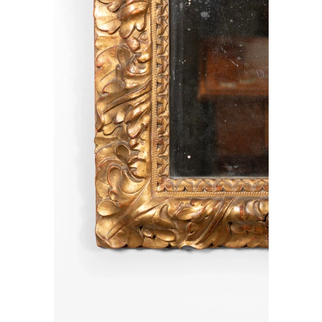 French Giltwood Mirror With Foliate and Chain Moulding, Rectangular, Circa 1850 For Sale - Image 11 of 11