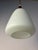 Opal Glass Pendant Lamp with Teak and Brass Cable, Denmark For Sale - Image 10 of 11
