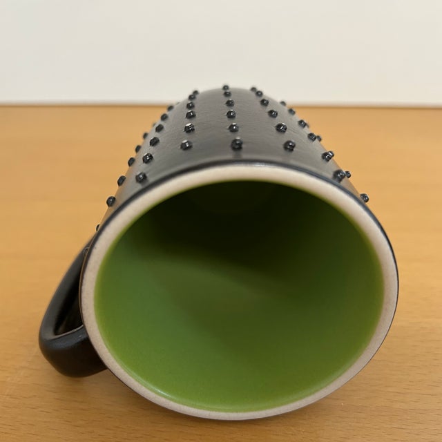 Edith Heath Heath Ceramics Spiky Black/Green Tall Mug 2015 For Sale - Image 4 of 8