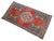 Small Vintage Turkish Oushak Rug 2x3 Hand Knotted Wool Red Teal Entryway Mat Handmade Doormat For Sale - Image 6 of 14