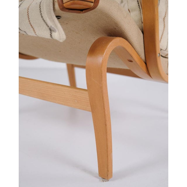 1960s Model 69 Pernilla Chair in Striped Fabric by Bruno Mathsson for Dux, 1960s For Sale - Image 5 of 12